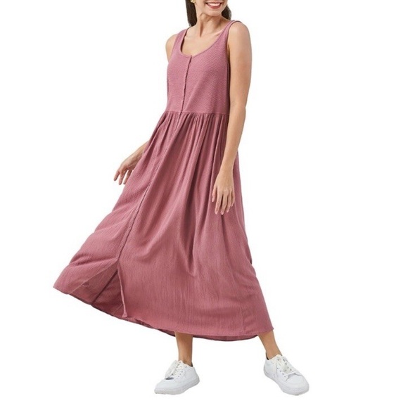 Xxl Frye Dusty Rose Sleeveless Maxi Dress - Picture 1 of 7